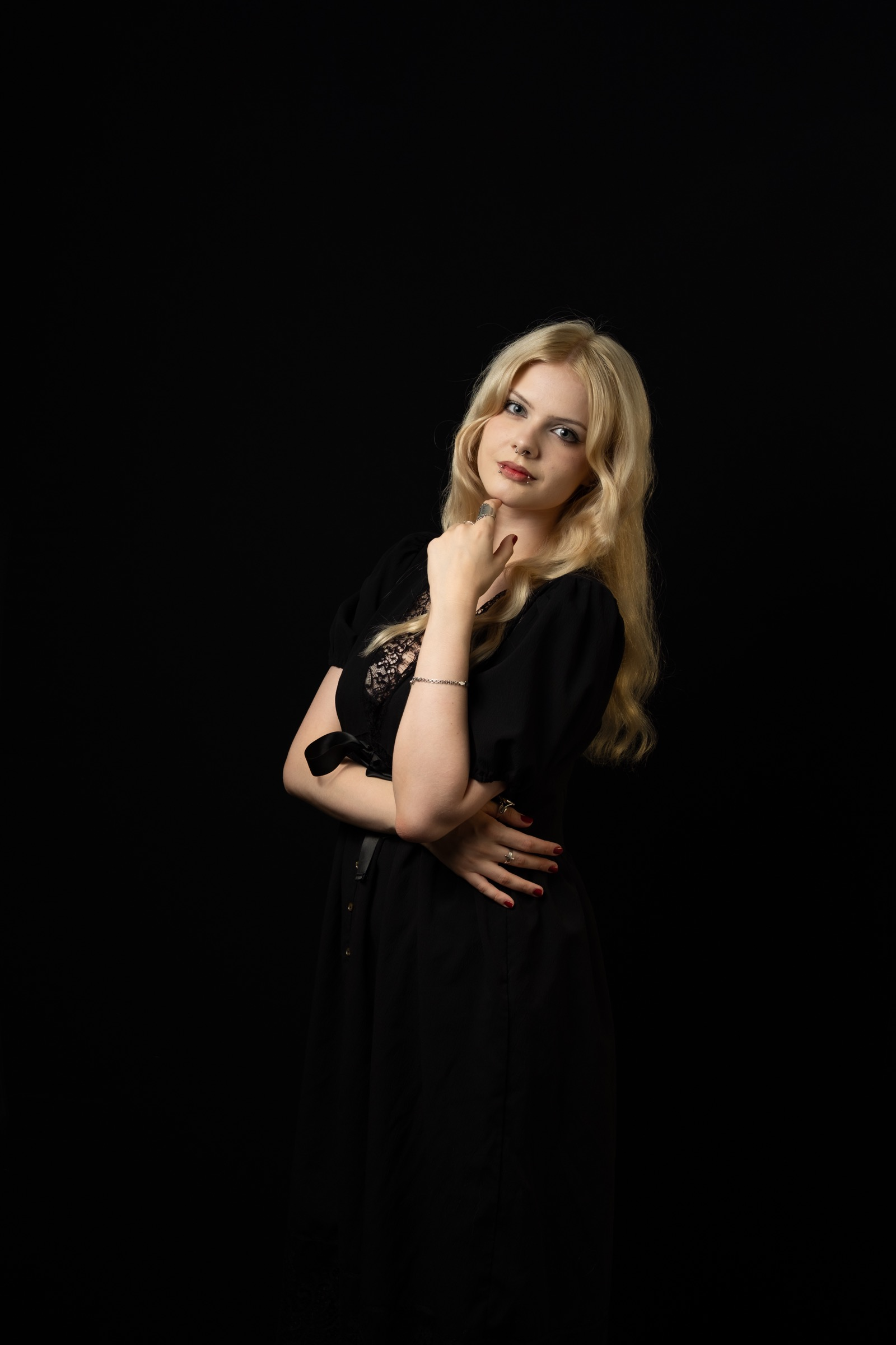 Portrait on black background